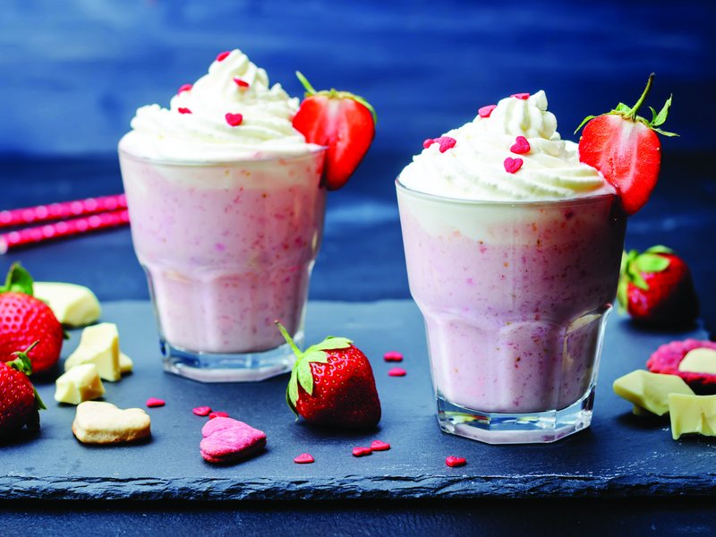 Óle Farms Whipping Cream — strawberry dessert drink